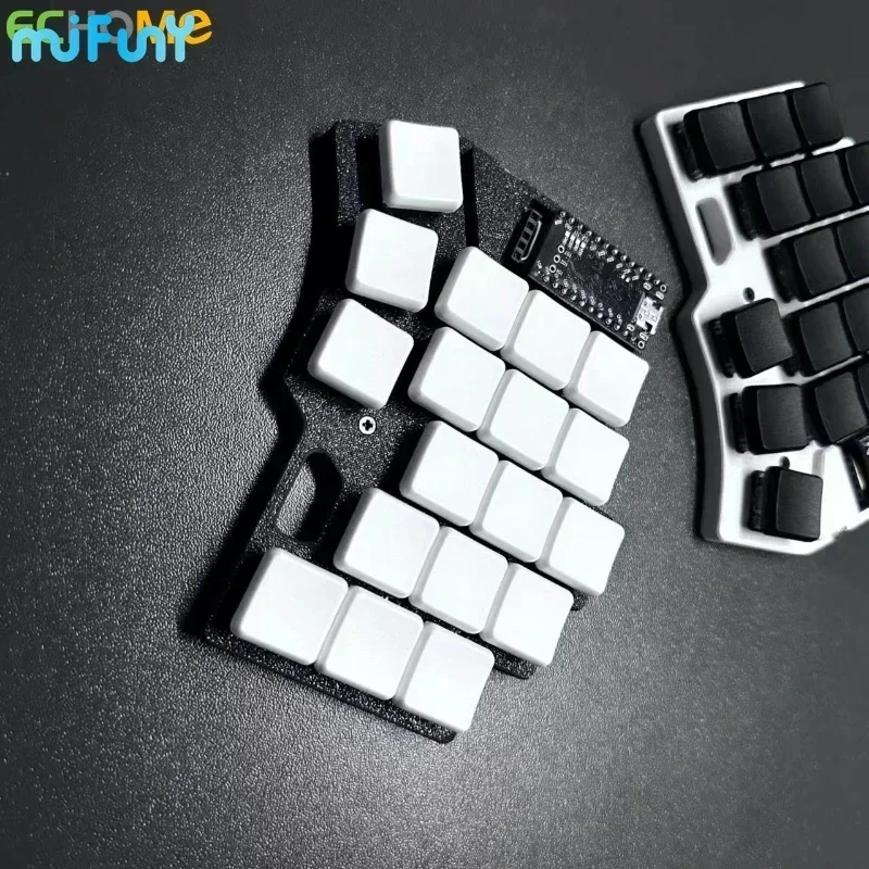 Temper Corne Choc Split Keyboard Custom Bluetooth Dual-mode ZMK Hot-swap16.5MM Keycaps Niceview Screen Split Keyboard Design