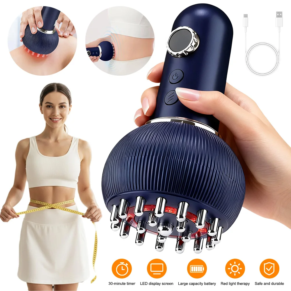 1 ensemble d'instruments de grattage électriques, instrument de massage électrique universel, instrument de grattage électrique avec minuterie intelligente de 30 minutes.