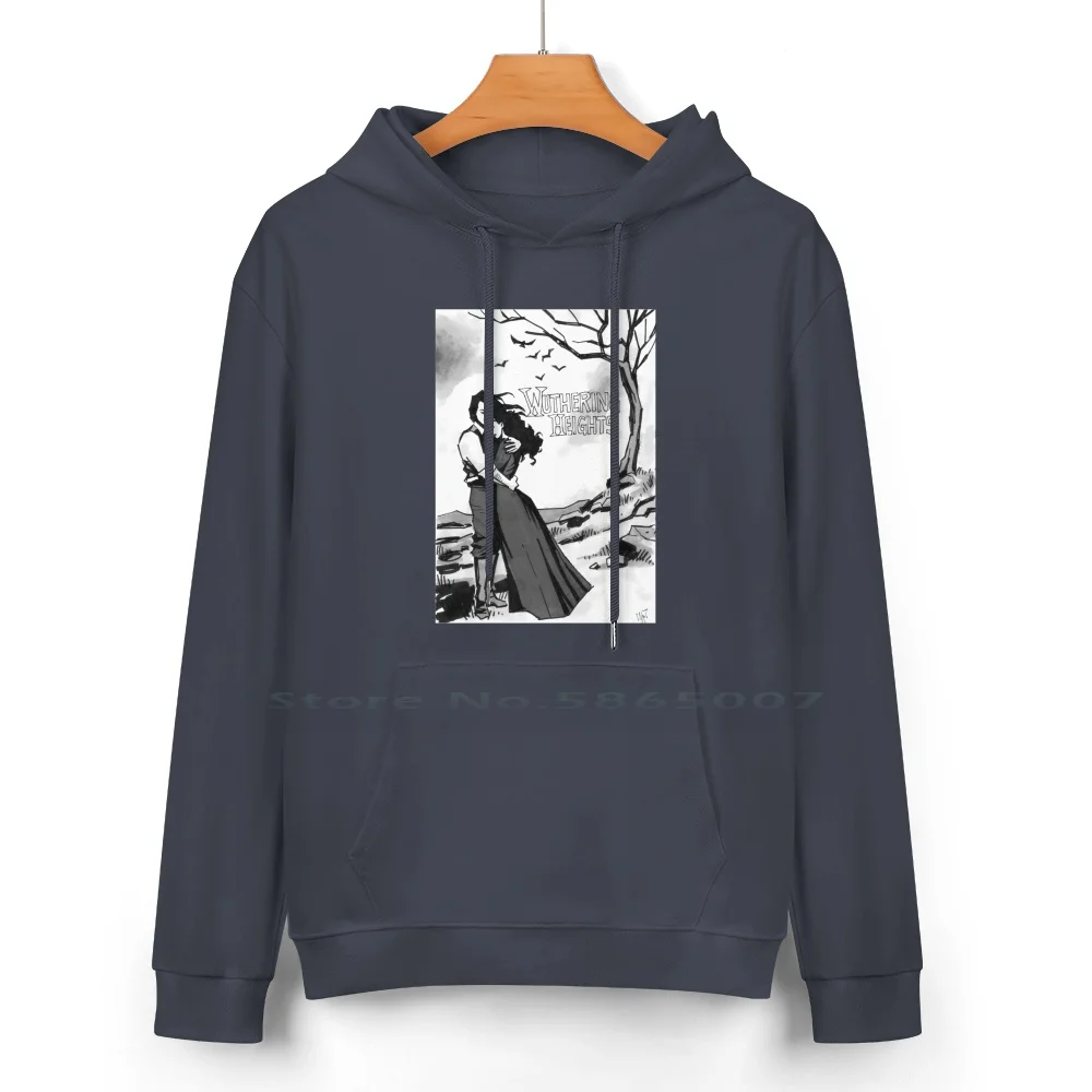 Wuthering Heights Pure Cotton Hoodie Sweater 24 Colors Wuthering Heights Emily Bronte 100% Cotton Hooded Sweatshirt For Women