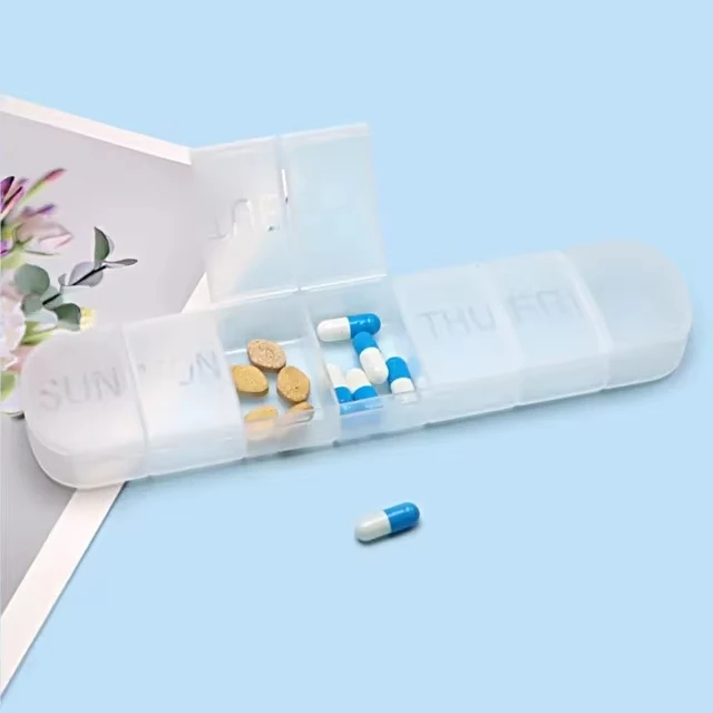 7 Dagen Wekelijkse Bunker Mini Draagbare Pillendoosje Drug Doseer Tablet Geneeskunde Opslagcontainer Reiscapsule Box Organizer - afbeelding 1