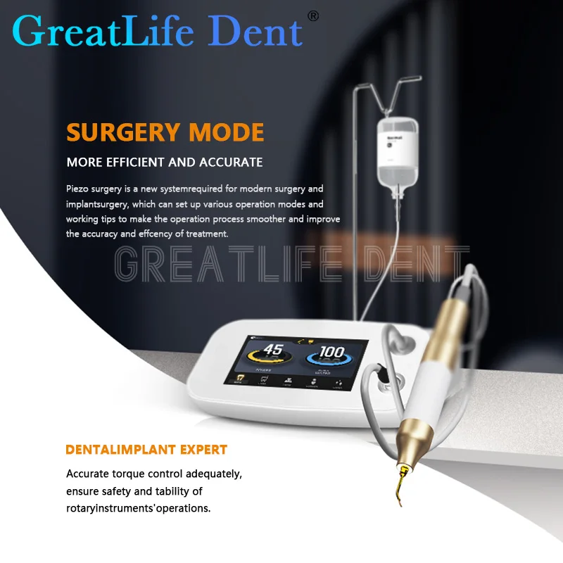 GreatLife Dent Dental Piezo chirurgia e impianto motore 2 in1 SURGIC TOUCH perforazione chirurgica Piezosurgery Bone Cutter dispositivo di impianto