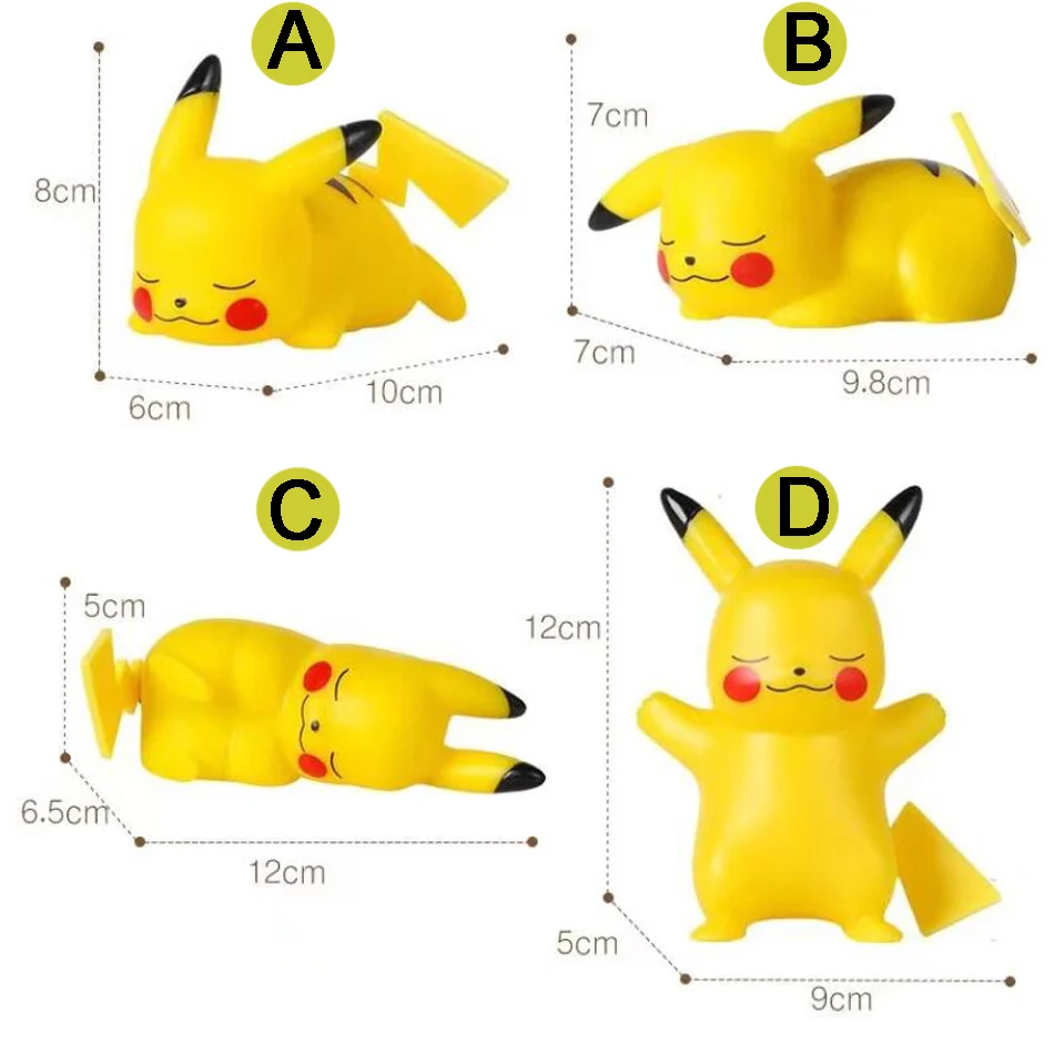 Pokemon Night Light Glowing Pikachu Gengar Charizard Psyduck Squirtle Cute Kawaii Soft Animal Bedside Lamp Children Kid Gifts