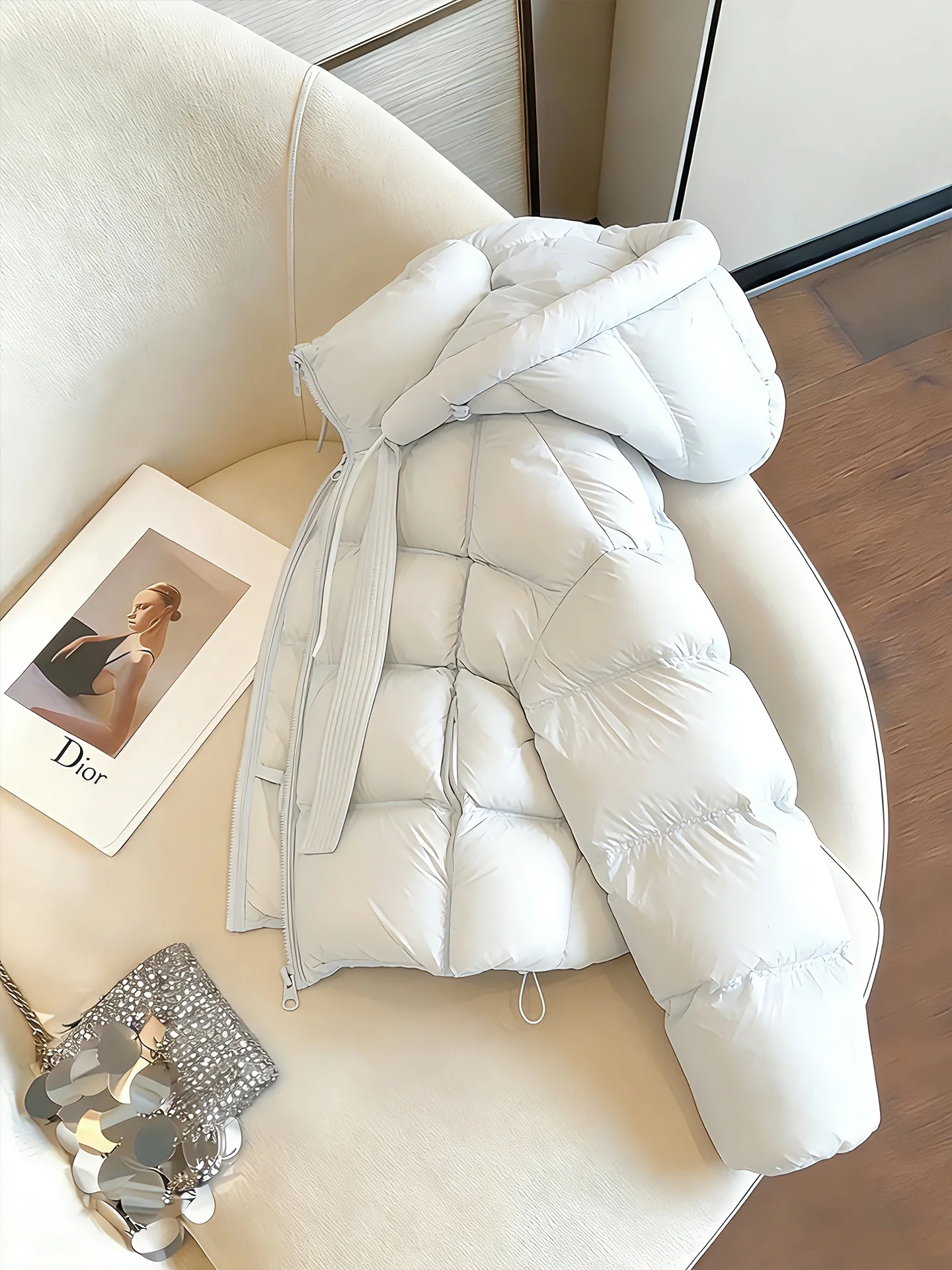 Korean Style Fashionable Minimalist Warm Puff Cotton Jacket Men Women Autumn Winter Design Lightweight Versatile Cotton Coat