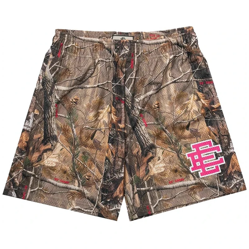 Edalson-shorts estampados florais clássicos para homens, shorts básicos de malha para academia, basquete, praia, novo verão, 2024