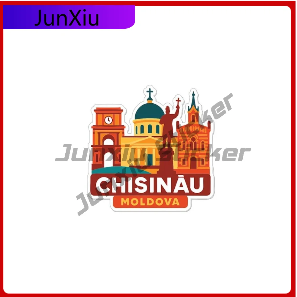 

Chi inau Moldova Sticker Waterproof Decorative Vinyl Decal Bottle Windows Windshield Luggage Kayak Decals Waterproof Funny Rv