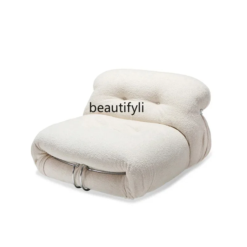 

Nordic leisure single small sofa bedroom study wabi-sabi wind lazy personality creative medieval sofa chair