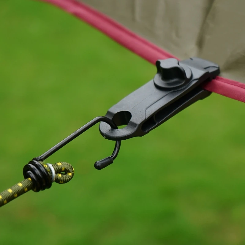 Tent Added Pull Point Clip Outdoor Camping Canopy Hook Tent Clip Windproof Belt Barb Clip