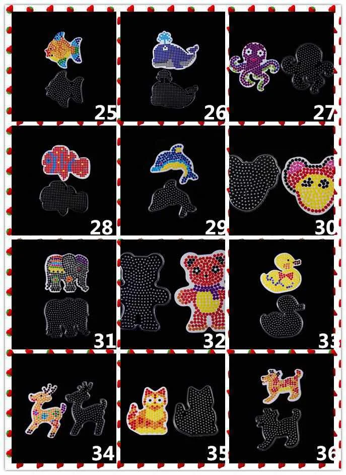1 sztuka 5mm Hama Beads Template z plastikowym szablonem Jigsaw Perler Pixel Art Diy Transparent Shape Puzzle Pegboard Iron Beads — zdjęcie 4