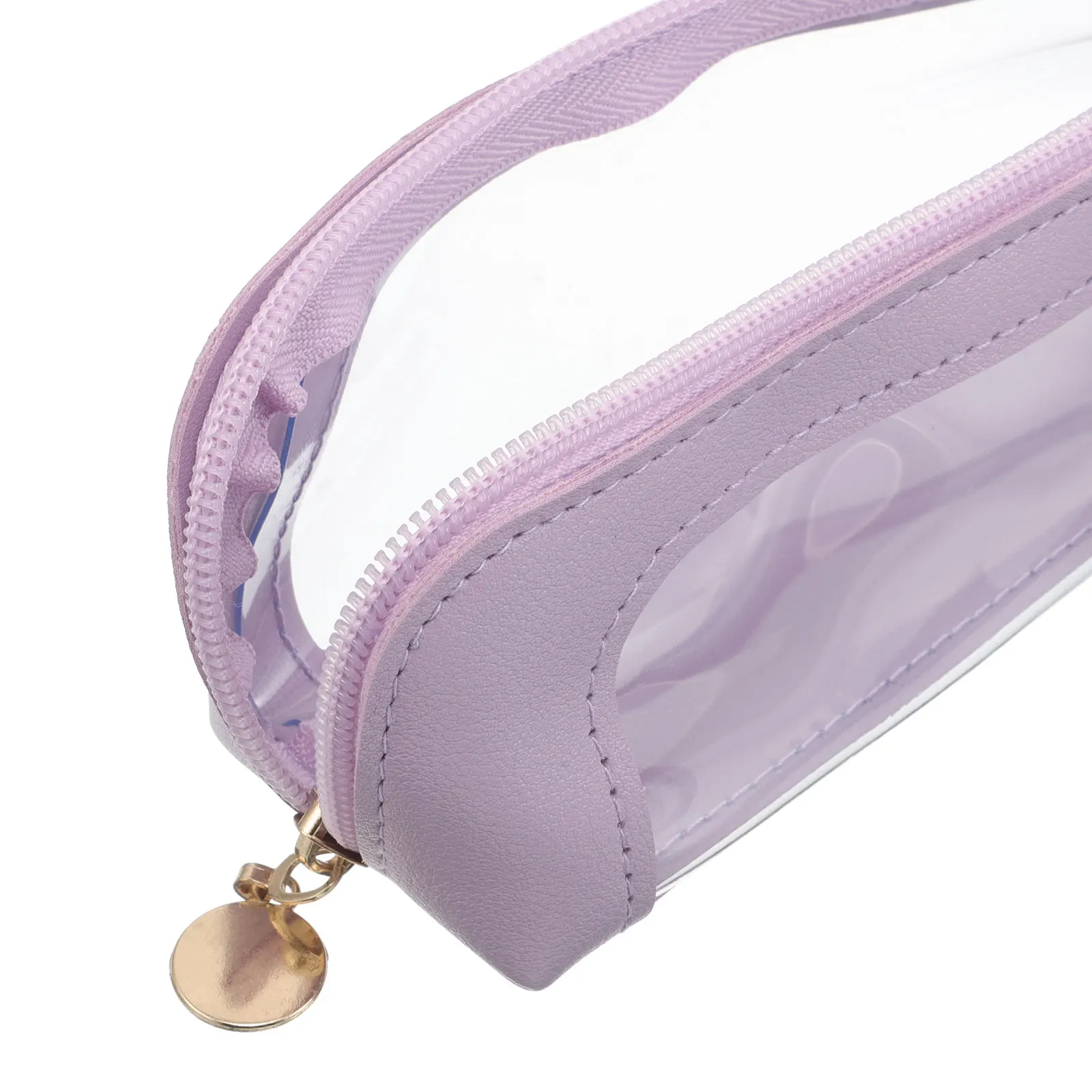 Bolsa ligera para brochas de maquillaje, para viajes, transporte diario, diseño transparente con cremallera resistente, organizador de herramientas de maquillaje