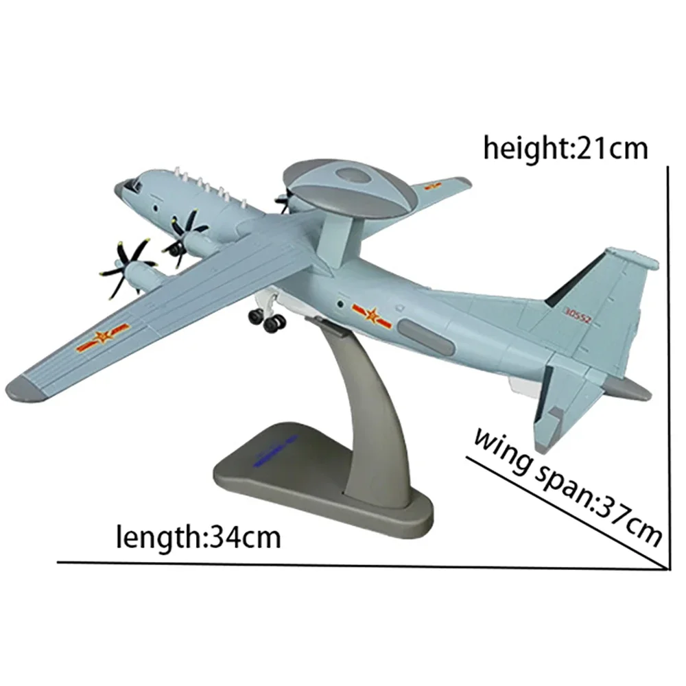 1/100 KJ-500 Air Early Warning Aircraft Model Chinese Air Force KongJing 500 AEW KJ500 Airplane Toy for Collection Decoration