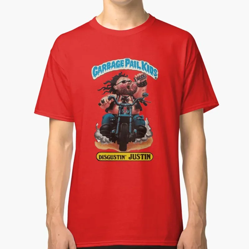 Disgustin Justin Garbage Pail Kids Retro 80s Garbage Disgustin Justin T Shirt  COTTON  style 2024 Summer vintage  Short Sleeve