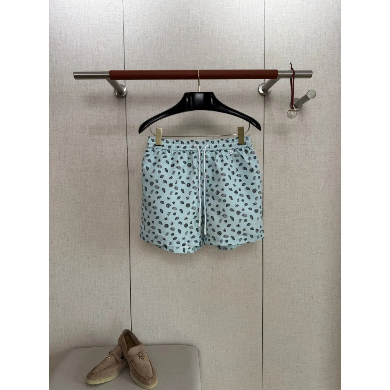Men's Casual Quick Dry Rubber Shorts LP Printed Elastic Drawstring Resistant Wearable Short Pants for Spring Season