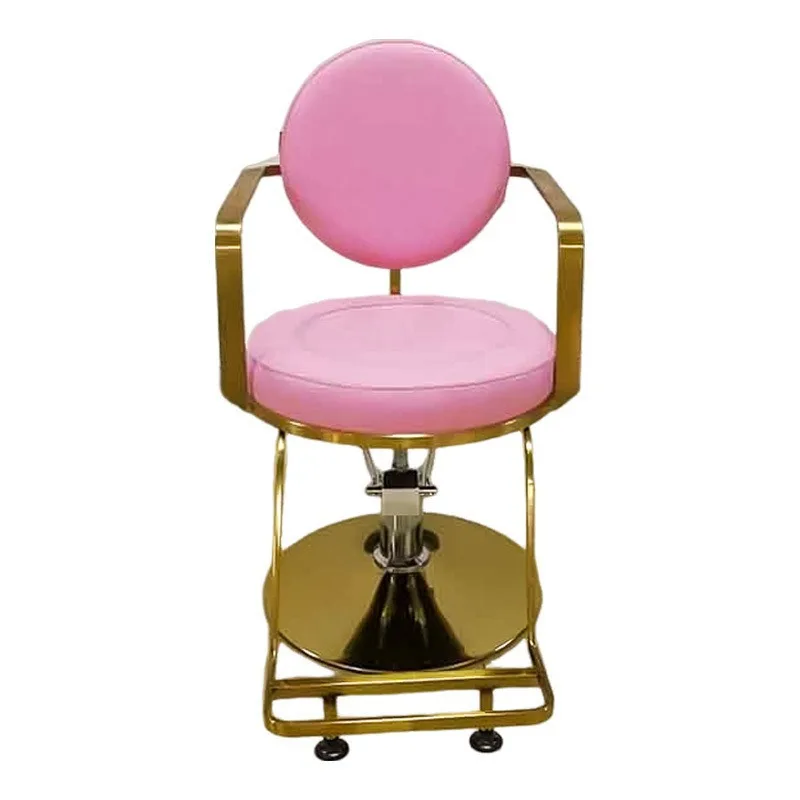 Cross-border barber shop hair chair lifting and rotating stainless steel armres barber  hair cutting chair