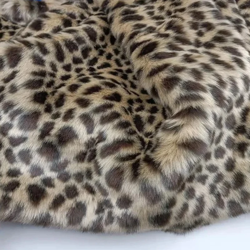 

Очень толстая имитация кролика, лисы, леопардового принта, плюшевая ткань, меховая ткань для одежды, меховой воротник, украшение, ковер, ткань «сделай сам», 1600 г/м