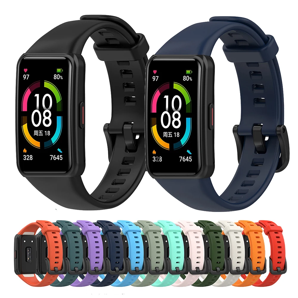 Correa de silicona para Huawei Band 6 Pro, pulsera inteligente, Honor Band 7, 6