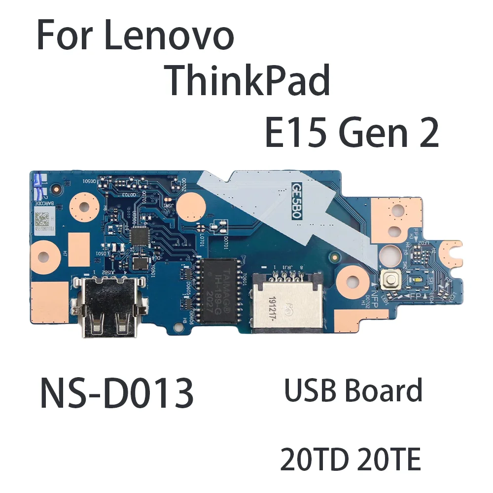 Para lenovo thinkpad e15 gen 2 placa usb (sem fpr) NS-D013 fru: 5c50z44717 novo