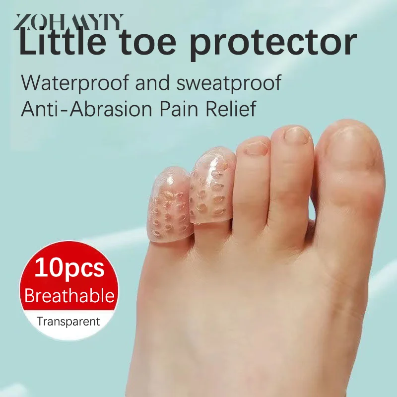 10x protezioni per puntali in Silicone Anti-attrito coperture per dita traspiranti previene le vesciche correttore per alluce strumenti per Pedicure per la cura dei piedi