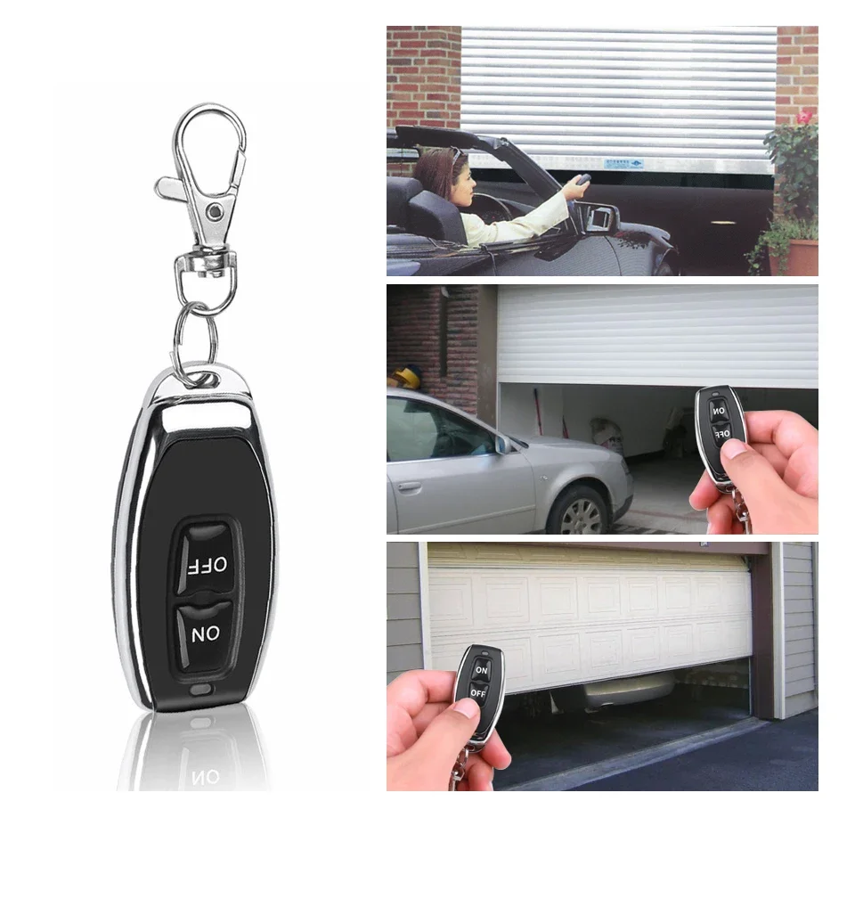 DC12V 1CH 10A Relay Receiver Transmitter Universal Wireless RF 433Mhz Remote Control Switch For Garage Door Electromagnetic Lock