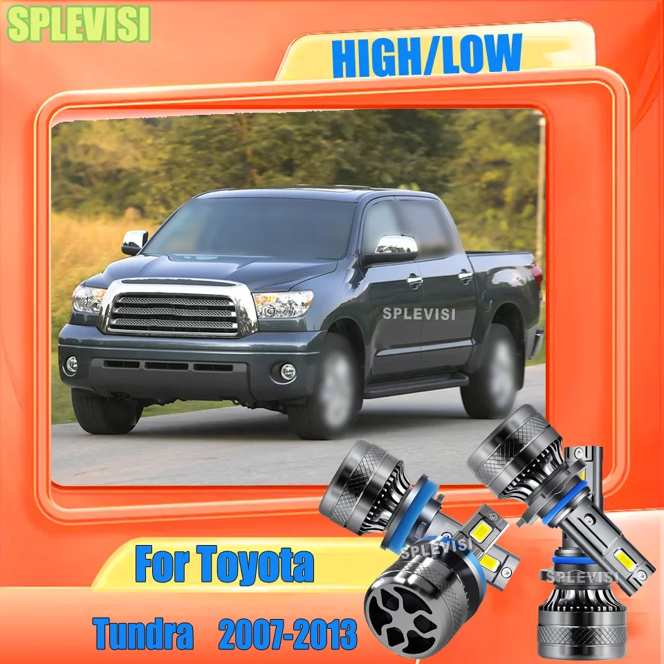 12V 6000K 200W 9005 H11 High-Performance Headlights Hi Low Bulbs Error-Free For Toyota Tundra 2007 2008 2009 2010 2011 2012 2013