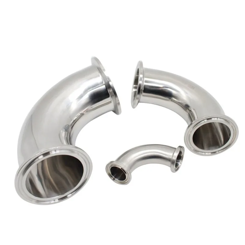 304/316L Sanitary Stainless Steel 90° Degree Tri Clamp Elbow 3/4