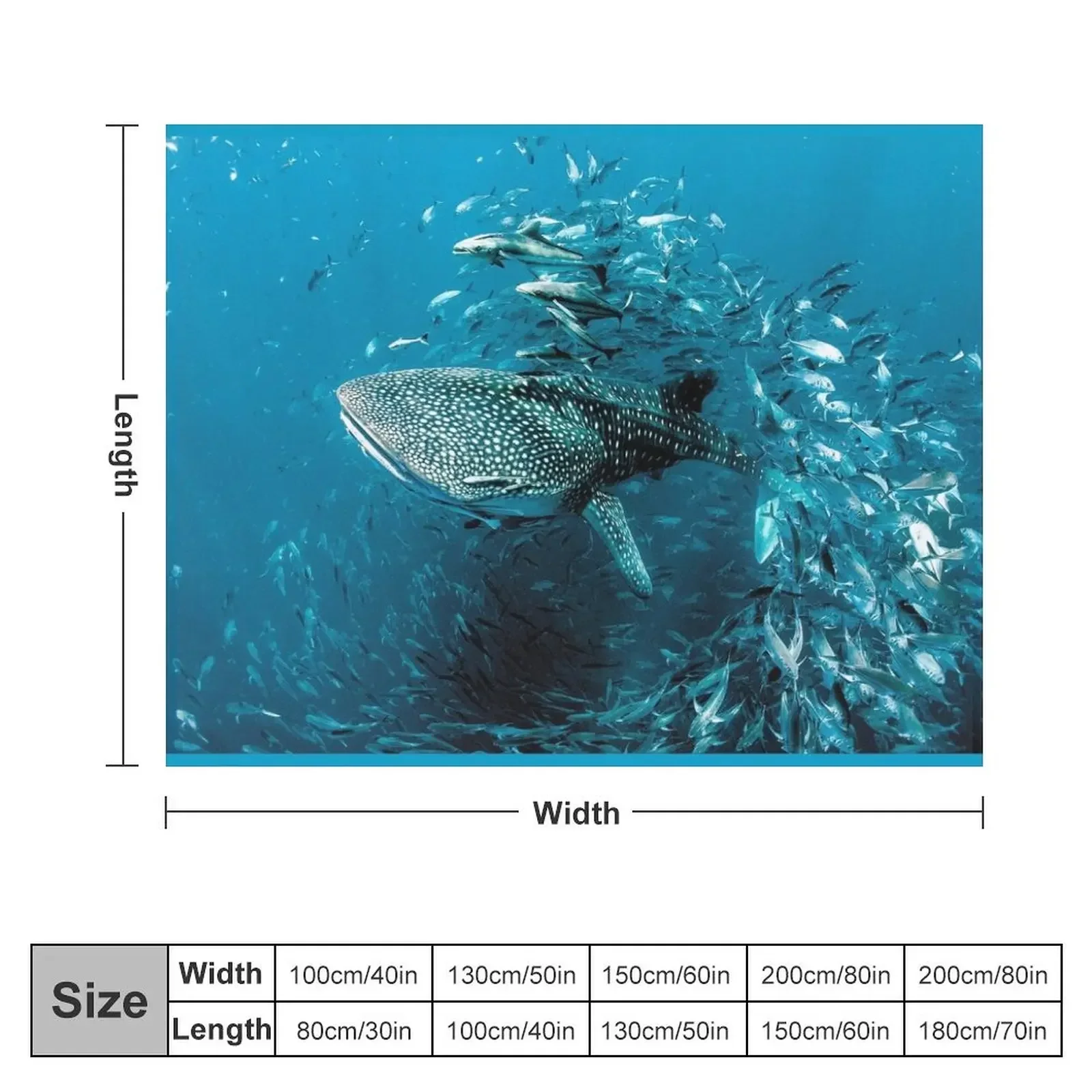 Whale Shark Award Winning Photo Throw Blanket Decoratives Cute Kid'S Thermal Blankets