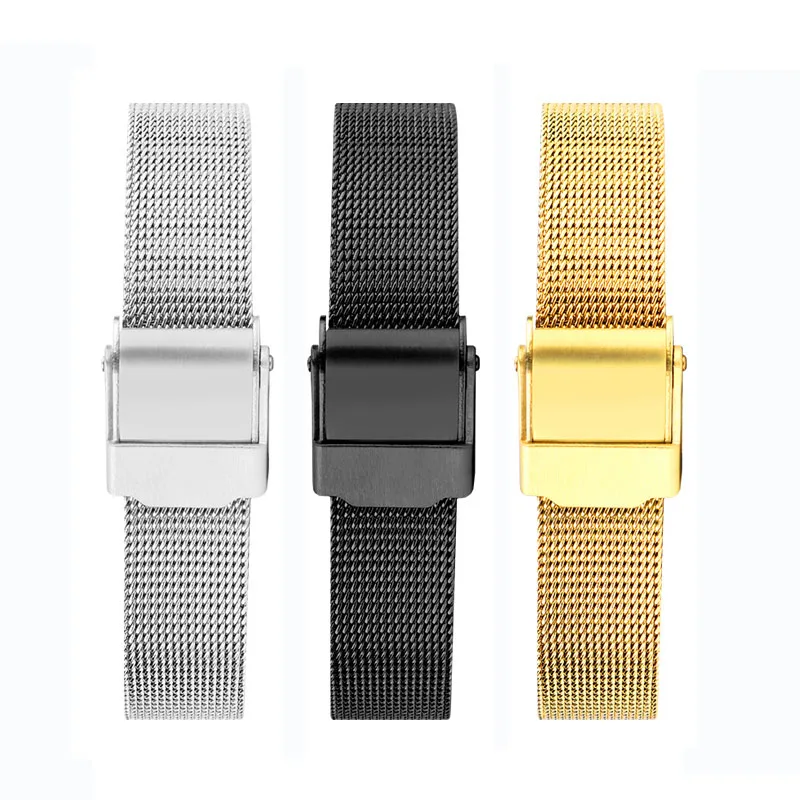 Milan Mesh Watch Strap For Casio Small Silver Retro Small Gold  LA670 LA680 LA690 Women\'s Stainless steel Watch band 13mm 14mm