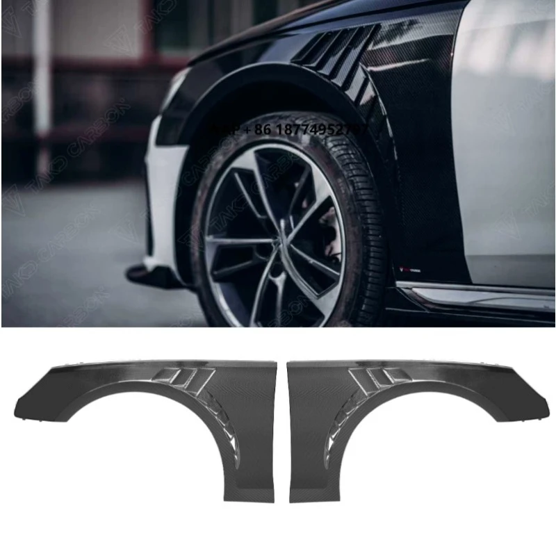

A5 B9 Carbon Fiber Front Fenders With Hole 2017- 2021 A5 S5 B9.5 2-Door Perforated Style Car Fenders