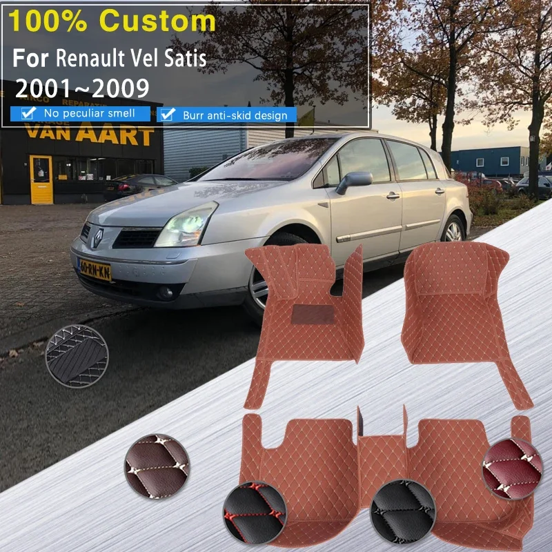 

Качественные автомобильные коврики для Renault Vel Satis 2001 ~ 2009 5 мест, водонепроницаемые защитные накладки, автомобильные коврики, автомобильные аксессуары, интерьер De