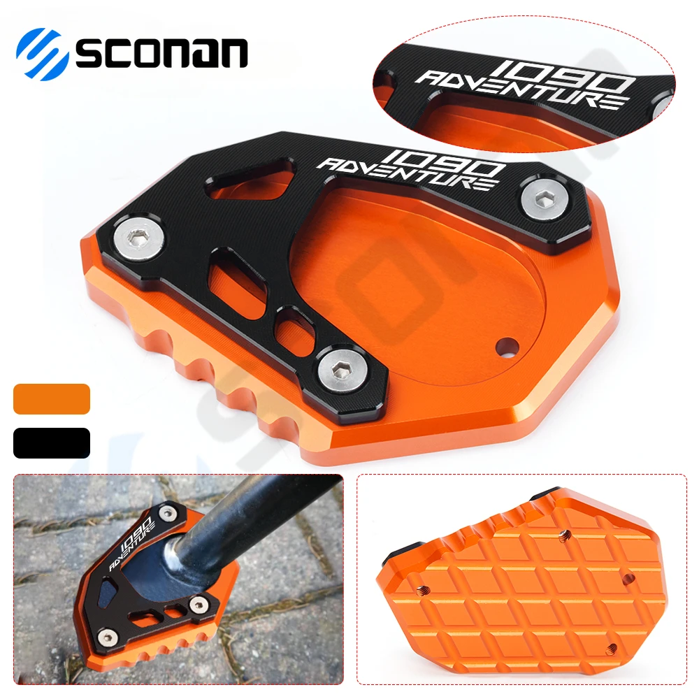 Motorcycle Kickstand Foot Side Stand Extension Pad Support Plate For KTM 1050 1090 1190 1290 Super Adventure R S T Accessories