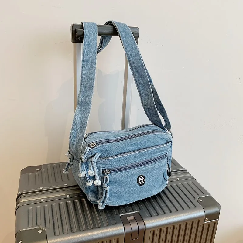 

Casual Canvas Denim Crossbody Bag Women's Faionable Versatile Single oulder Bag Leisure Nylon Travel Bag 2025 New Sle