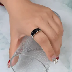 Men's/Women High Quality 316LStainless Steel Rings with Gem Style Classic Fashion Trend Jewelry