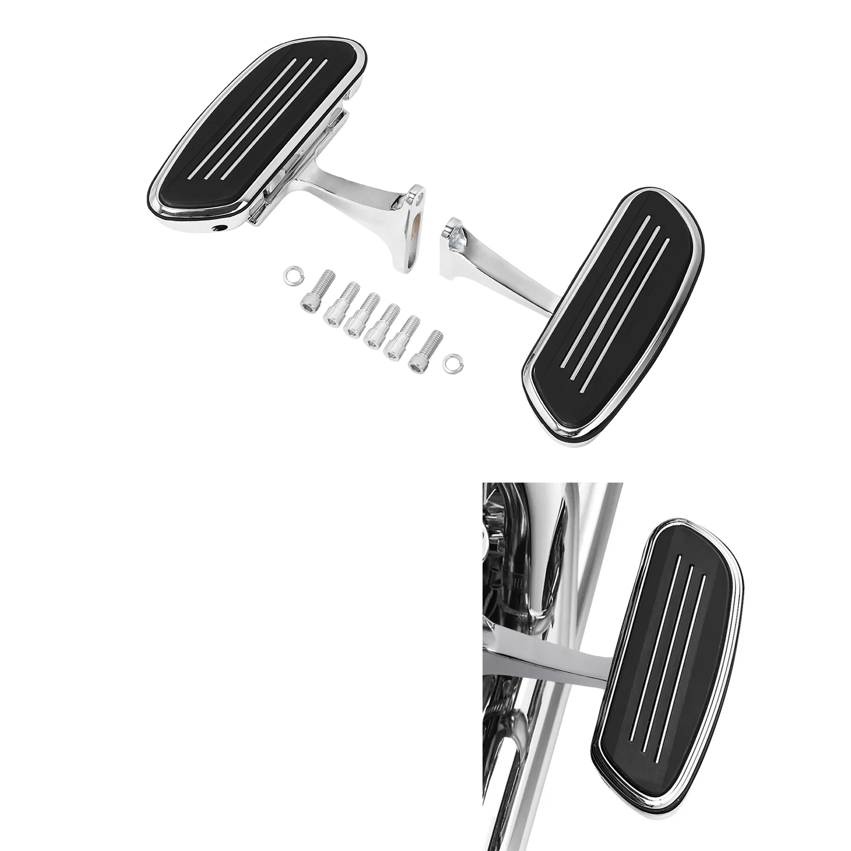 

Motorcycle Passenger Board Floorboard For Harley Touring Road King Glide 1993-2024 Pegstreamliner Footpegs