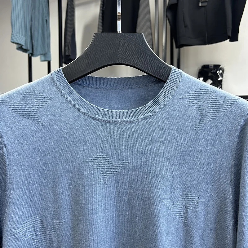 

Fre Повседневный мужской трикотаж, круглый пуловер Ne, дышащий, удобный, приятный для кожи, домашняя этикетка, удаленный осенний сезон, моя