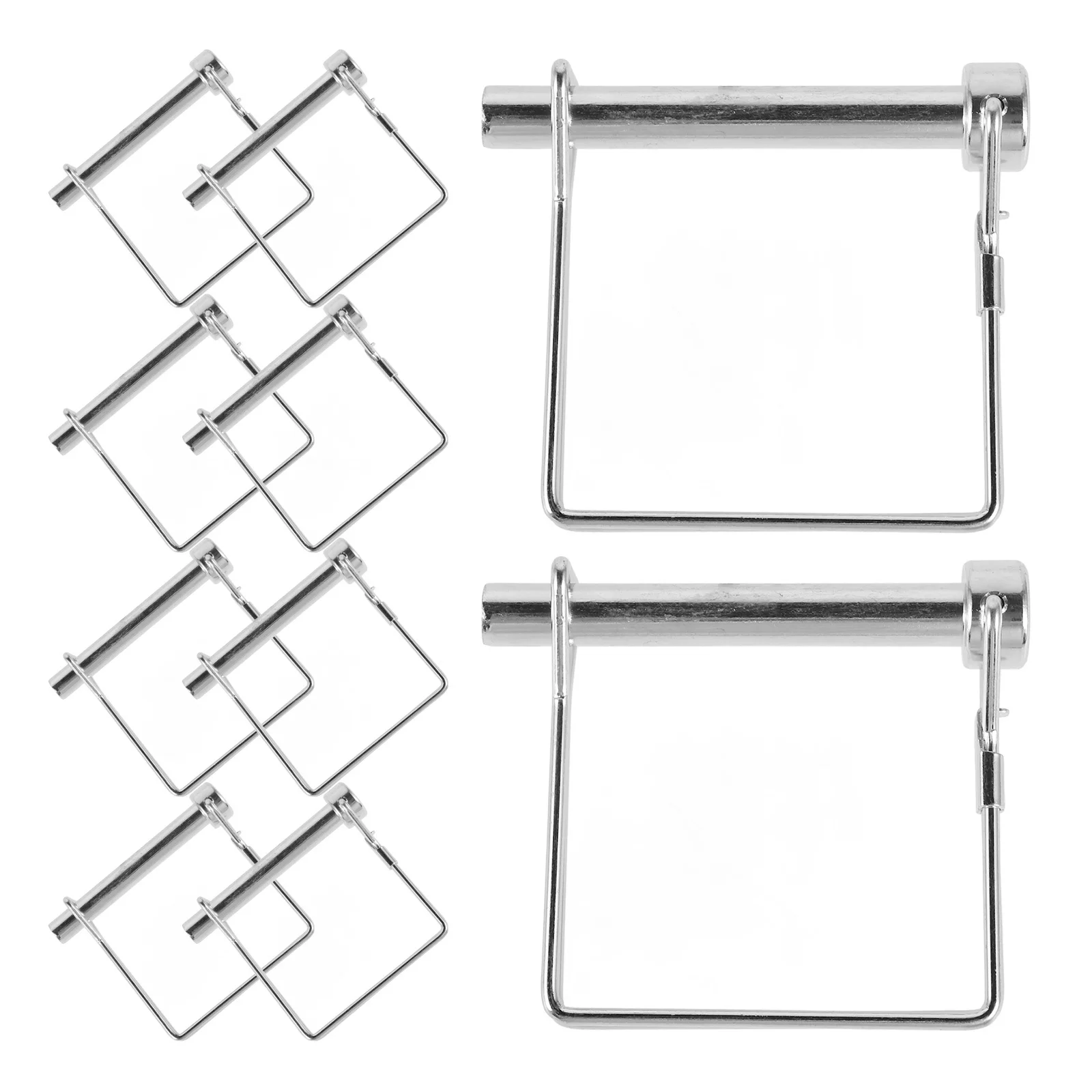 

10Pcs Square Pin for Trailer Hitch Heavy Duty Locking Pin Reliable Spring Steel Towing Hitch Pins with Superior Stability