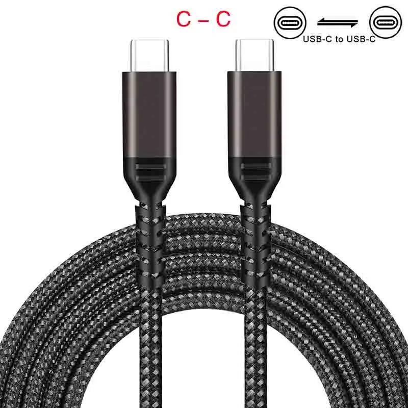 100W Double Headed Type-C PD Fast Charging Cable 5A USB C Nylon Braided Data Cable, Best Performance