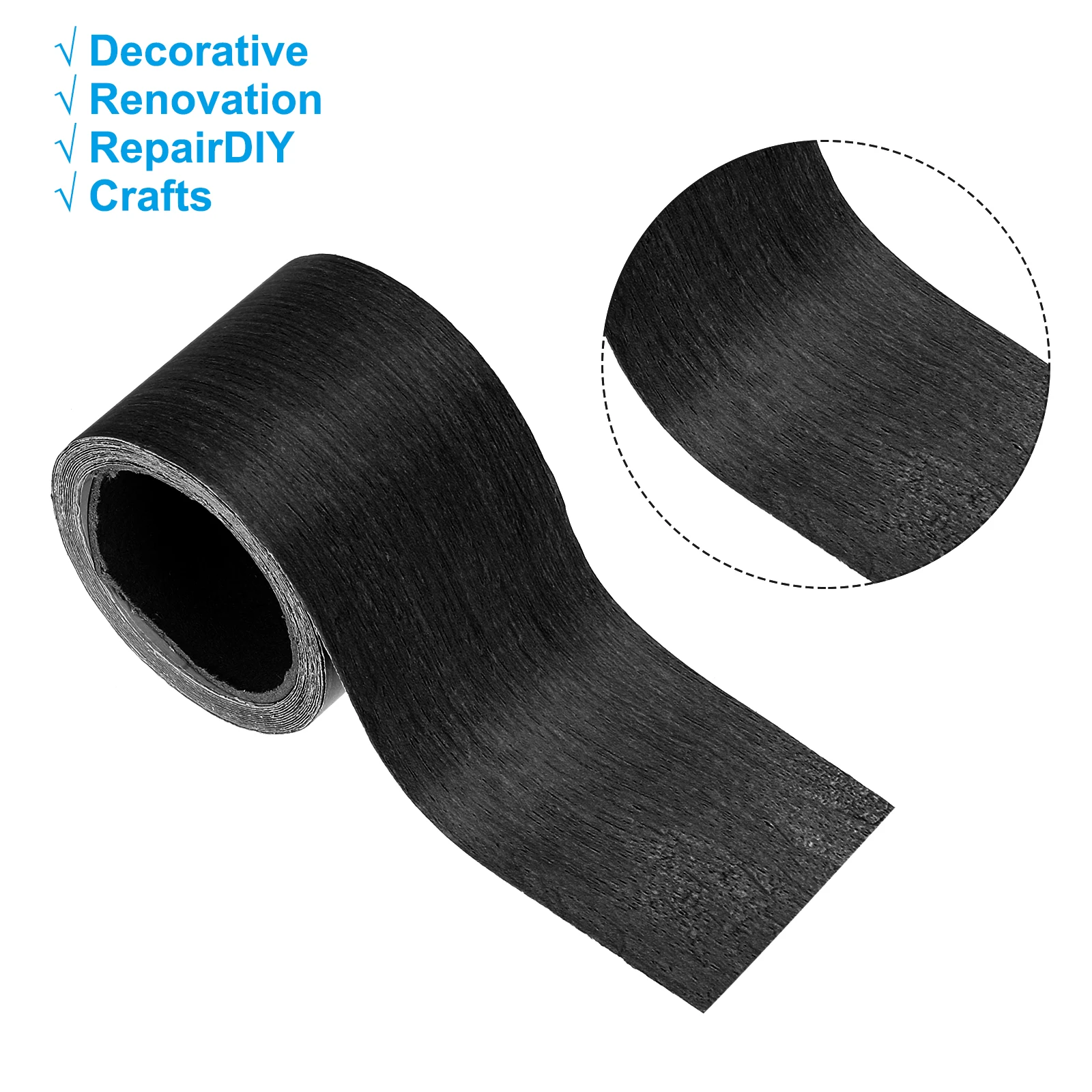 Uxcell 5cmx5m/12cmx10m Wood Grain Repair Tape Self Adhesive Realistic Textured Repair Tape Patch for Floor Door Table Cabinets