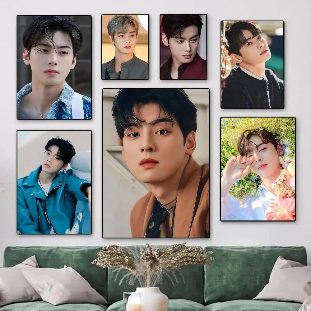 Korea Actor C-Cha E-Eun W-Woo Posters HD Print Vintage Wall Art Decor for Home Study Room
