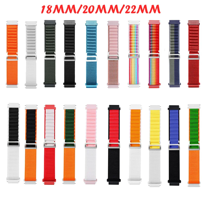 20mm 22mm Watch Band for Amazfit GTS 2/2e/3/4/mini GTR 4/3/3 Pro/2/2e/47mm Stratos 2 3 Nylon bracelet correa Amazfit bip strap