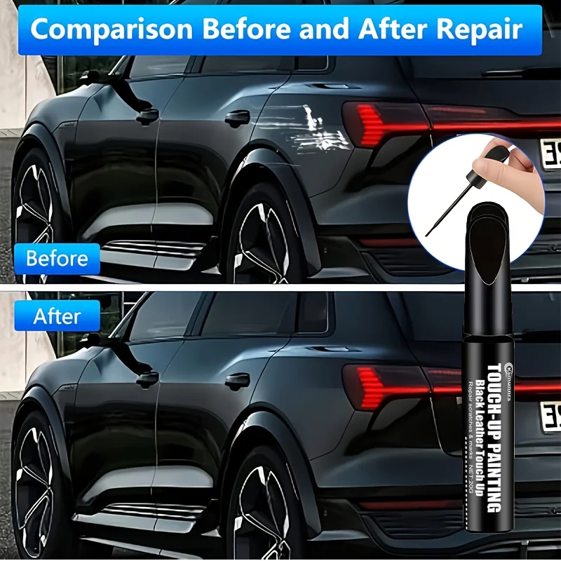 Black car scratch repair brush, wheel scratch cover brush, restores shiny surfaces, suitable for black rims and hubcaps image 5