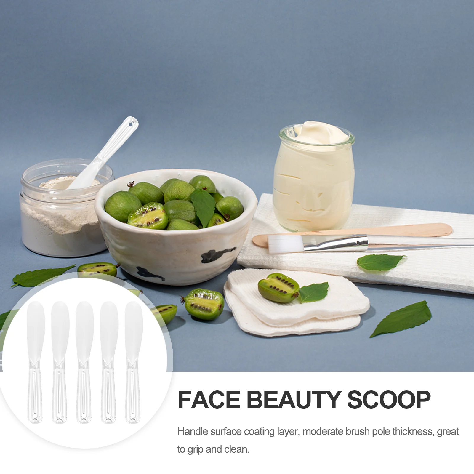 Spatola per miscelazione maschera per bellezza viso 5 pezzi Spatola per crema per il viso Spatola per applicatore maschera per la cura della pelle