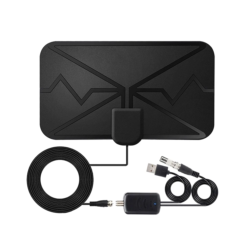 DVB-T2 1080P Digital Antenna for Smart TV; 4K Compatibility; 25dB Amplifier Booster; Perfect for Motorhome and Boat