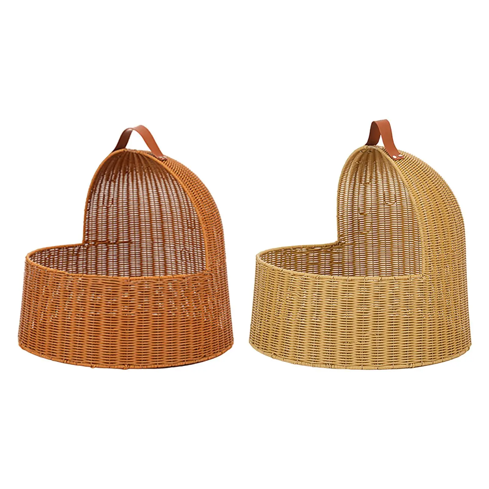 

Кровать для кошек из искусственного ротанга, товары для домашних животных, декоративная дышащая кровать-хованка, кошачий домик для маленьких собак, маленьких животных, сна