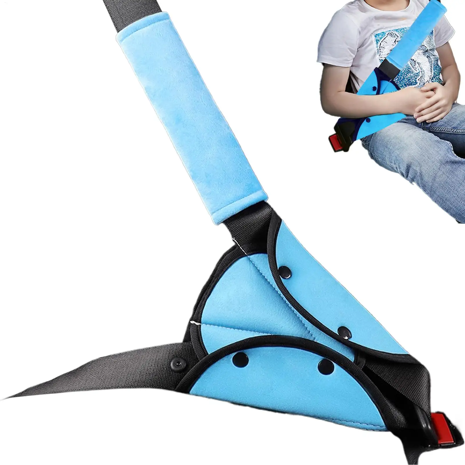 Car Anti Neck Baby Shoulder Cover Child Seat Belt Adjustment Holder Soft Seat Belt Positioner For Kid  Neck Safty Children
