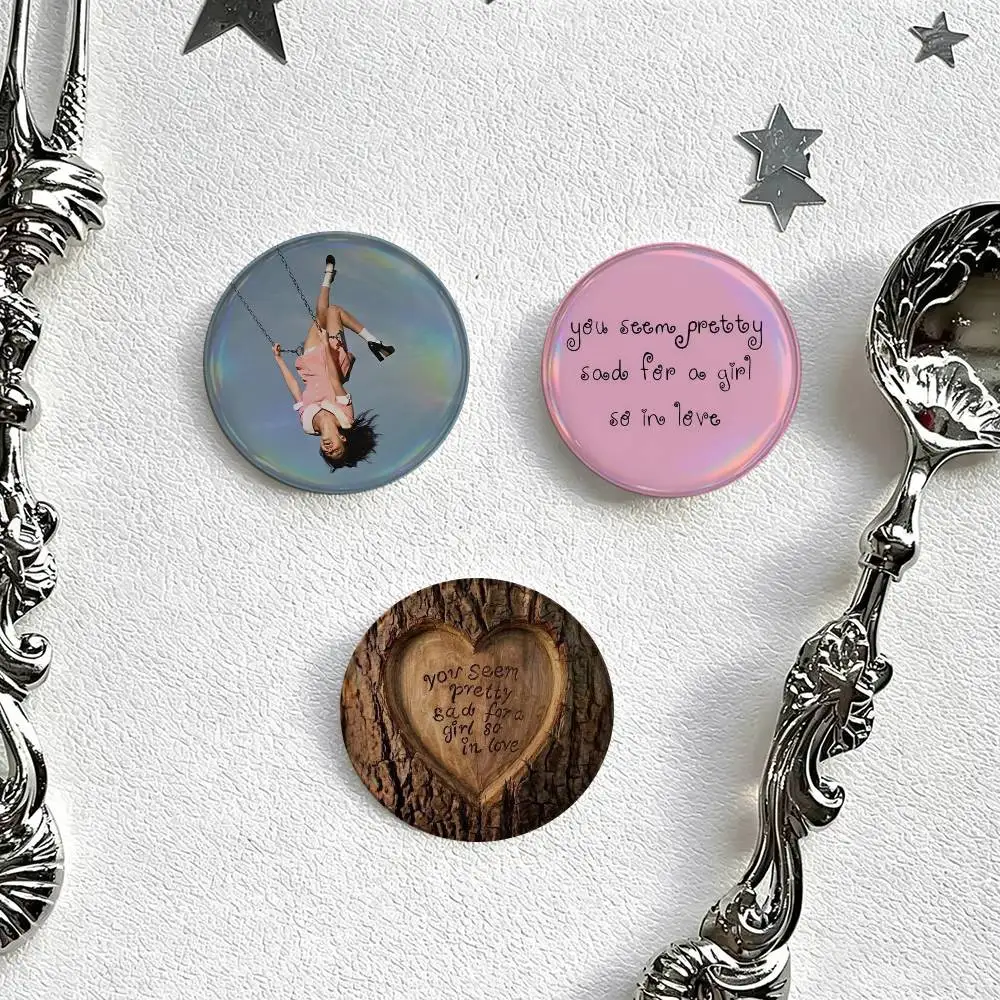 You Seem Pretty Sad for a Girl So in Love Figure Pin for Girls Character Brooches Creative Bag Badge Fashion Jewelry Accessories
