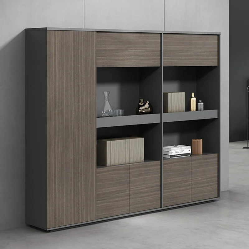 Wooded Display Filing Cabinet Storage Space Italian Open Office Cupboards Modern Shelves Comodas Con Cajones Modular Furniture