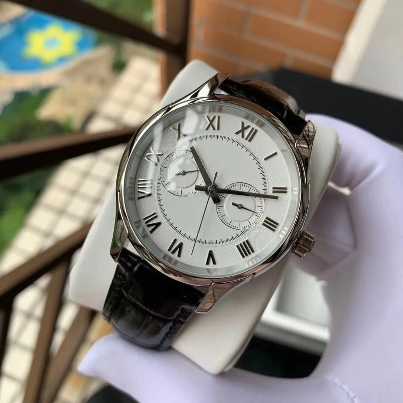 

2025 Luxury Men Business Quartz Wristwatches with Genuine Leather Band Men's New Brand Fashion High Quality Wrist Watches