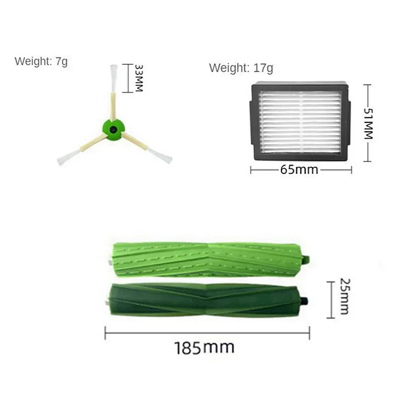 Für irobot roomba i7 i7 e5 e6 roboter staubsauger ersatzteile hepa filter seiten bürste walzen bürste