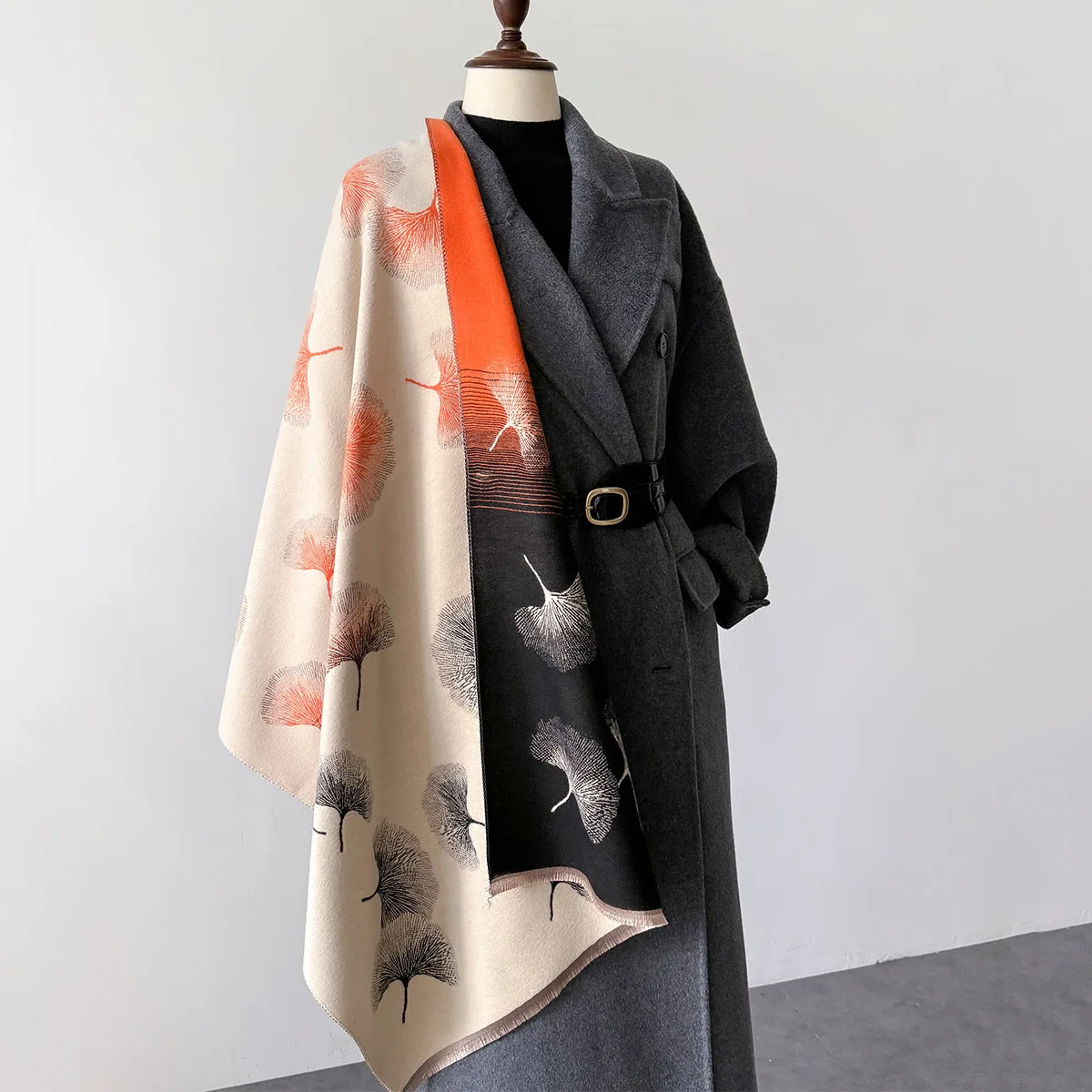 New Korean Men Women Fashion Scarves Luxury Print Imitation Cashmere Warm Shawl Student Thick Wrap Cloak Bufanda Echarpe Blanket