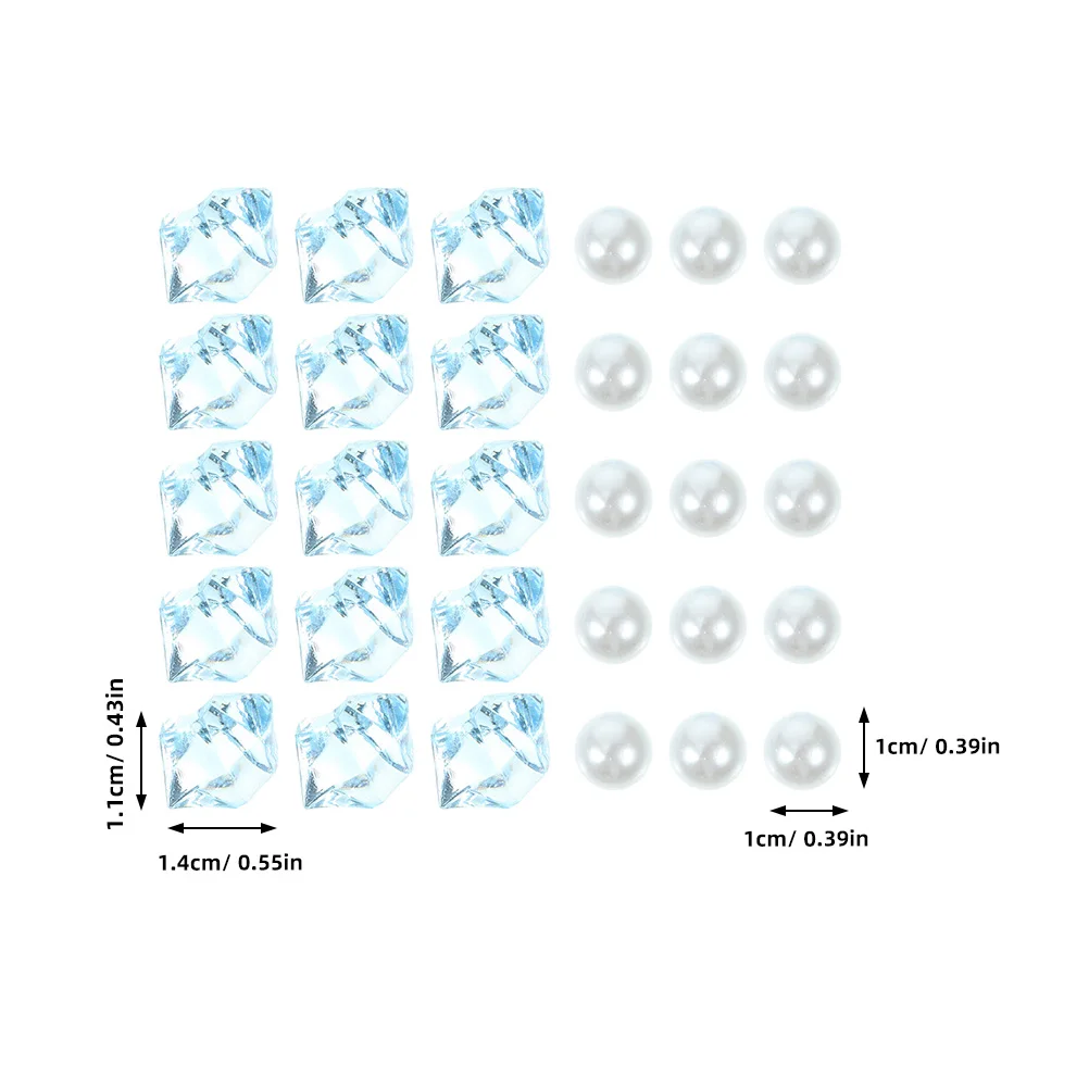 파란색 부서진 플라스틱 구슬 1세트, 매끄럽고 무거운 물고기 탱크, 꽃병 장식, 조경용 구슬, 수족관 돌, 정원용