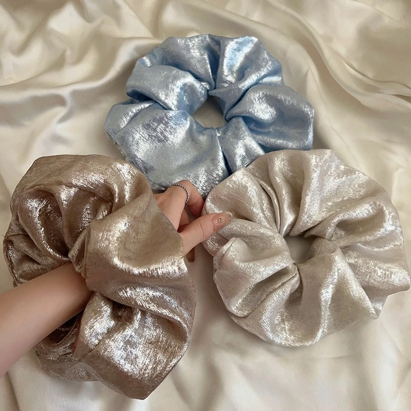Korean style Retro Large Scrunchies - Premium Hair Bands for Women, Suitable for Top Knots, Hair-friendly Hair Ties - view 4